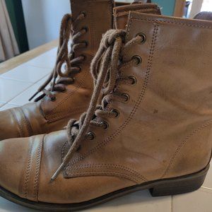 Light Brown Mid-Calf Boots, Size 10